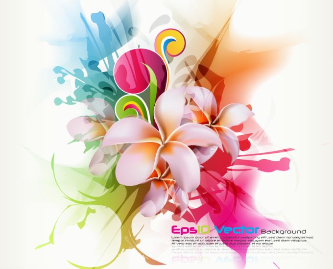 Abstract Floral Vector Design