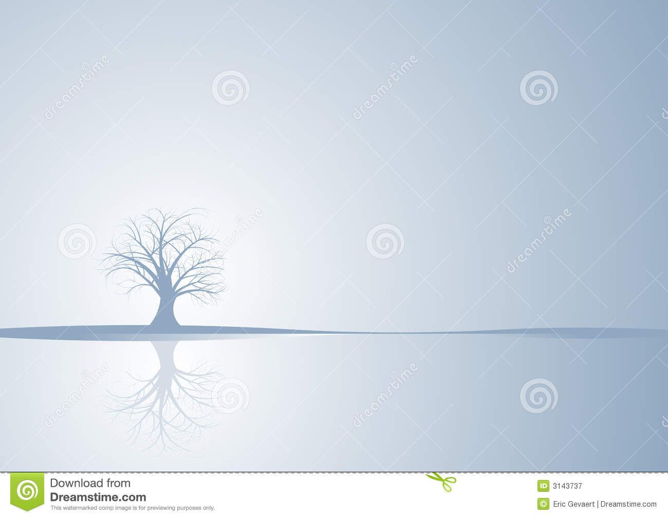 Abstract Winter Tree Vector