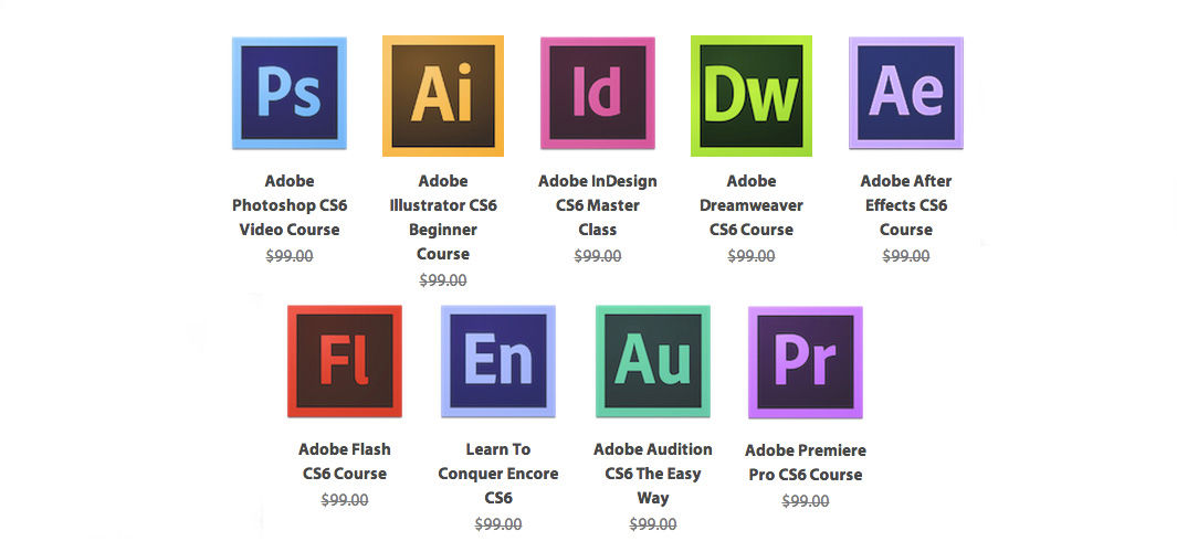 Adobe CS6 Icons Vector