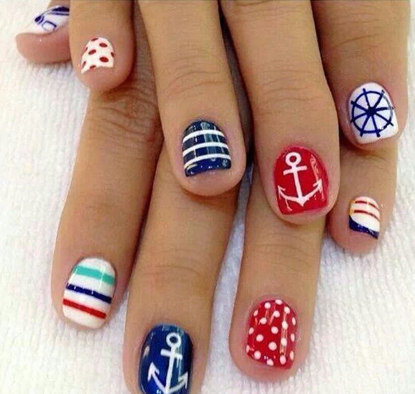 Anchor Summer Nail Designs