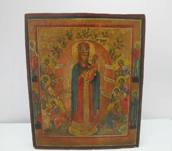 Antique Hand Painted Religious Icons