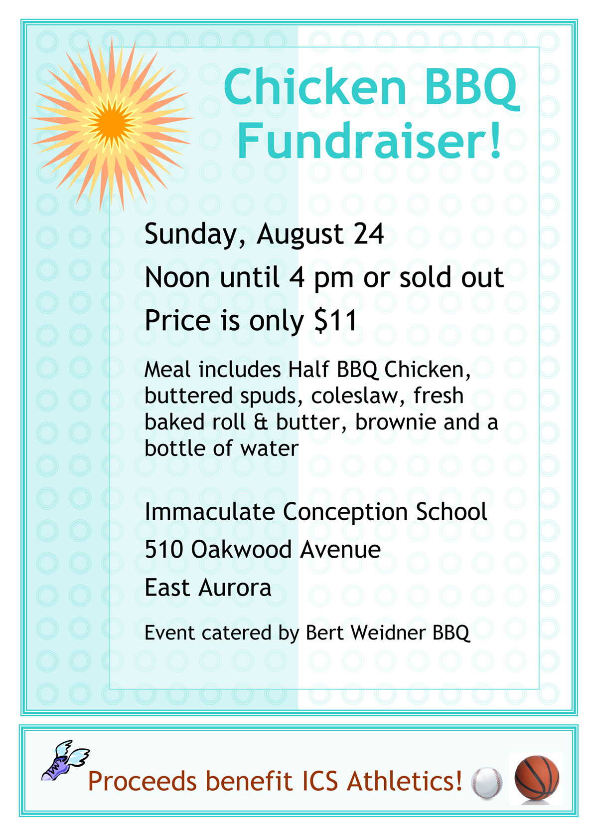 BBQ Chicken Plate Sale Flyer BBQ Chicken Plate Sale Flyer