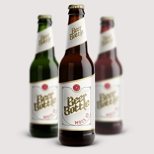 Beer Bottle PSD Template