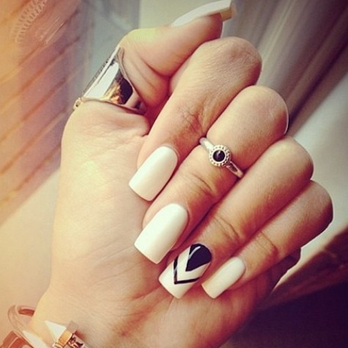 Black and White Nail Designs Pinterest