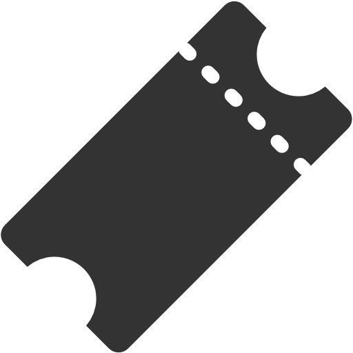 Black and White Ticket Icon Black and White Ticket Icon