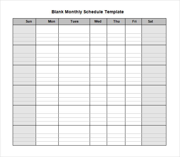 Monthly Work Schedule Template from www.newdesignfile.com