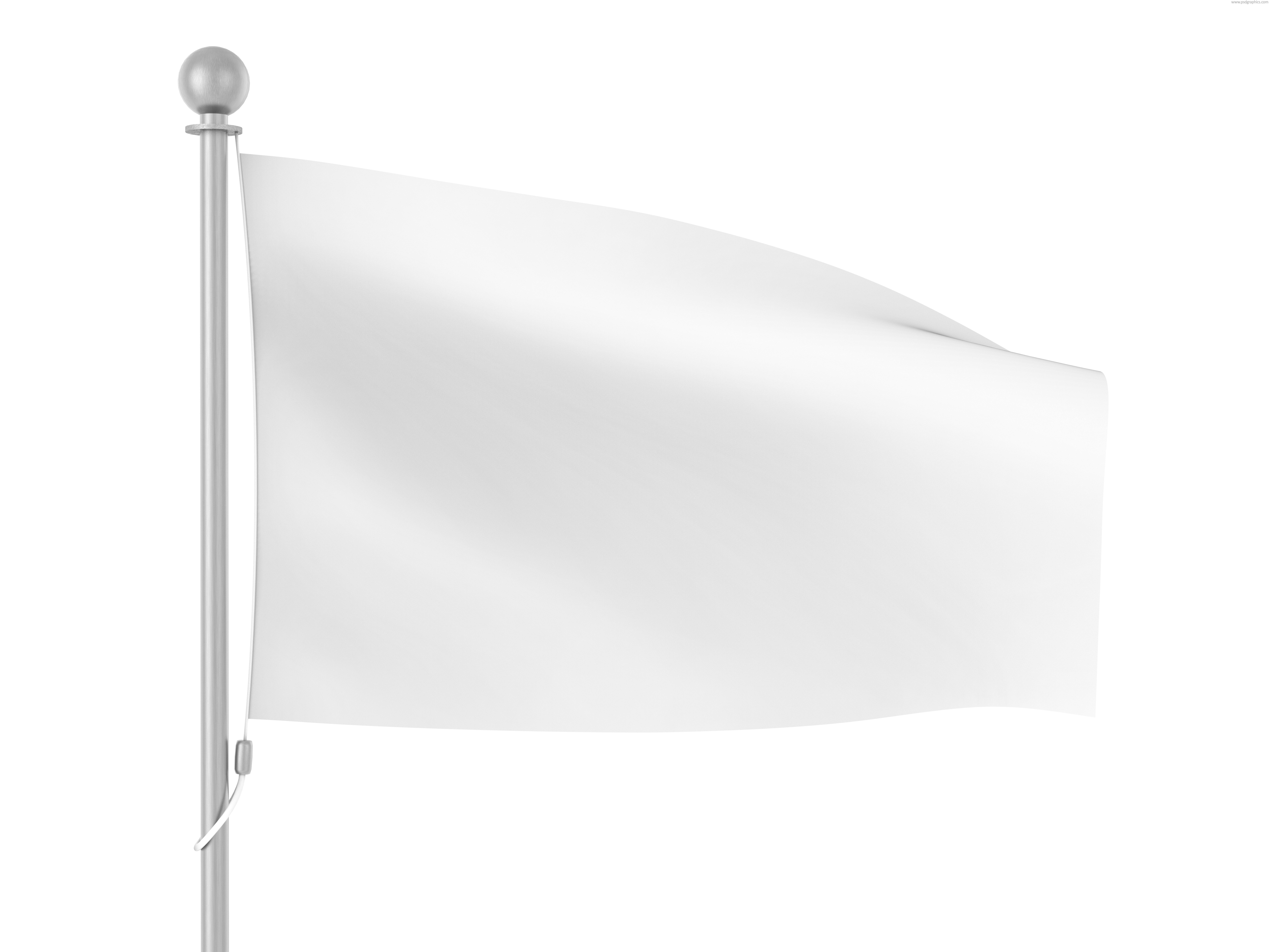 Blank White Flags