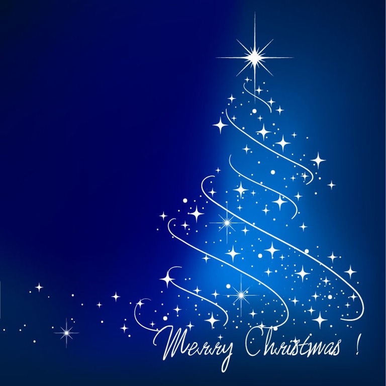 Blue Christmas Tree Vector