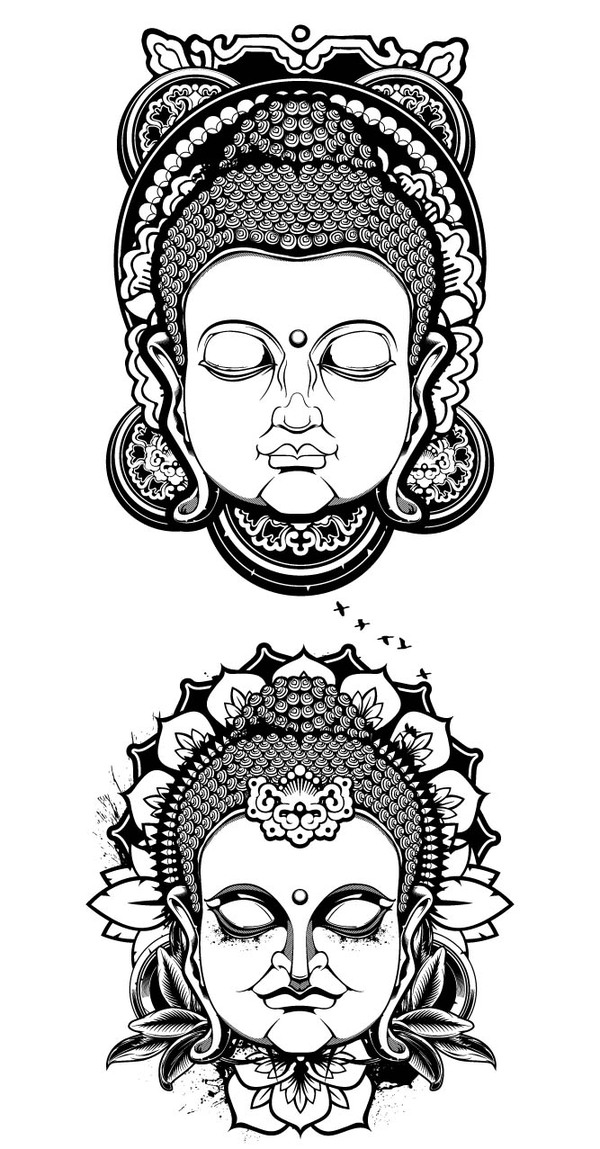 7 Buddha Head Vector Images