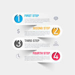 Business Infographics Steps Template