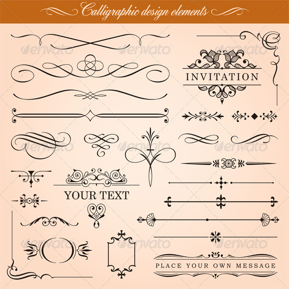 Calligraphic Design Elements