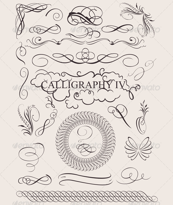 Calligraphic Design Elements