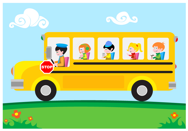 Cartoon School Bus Vector