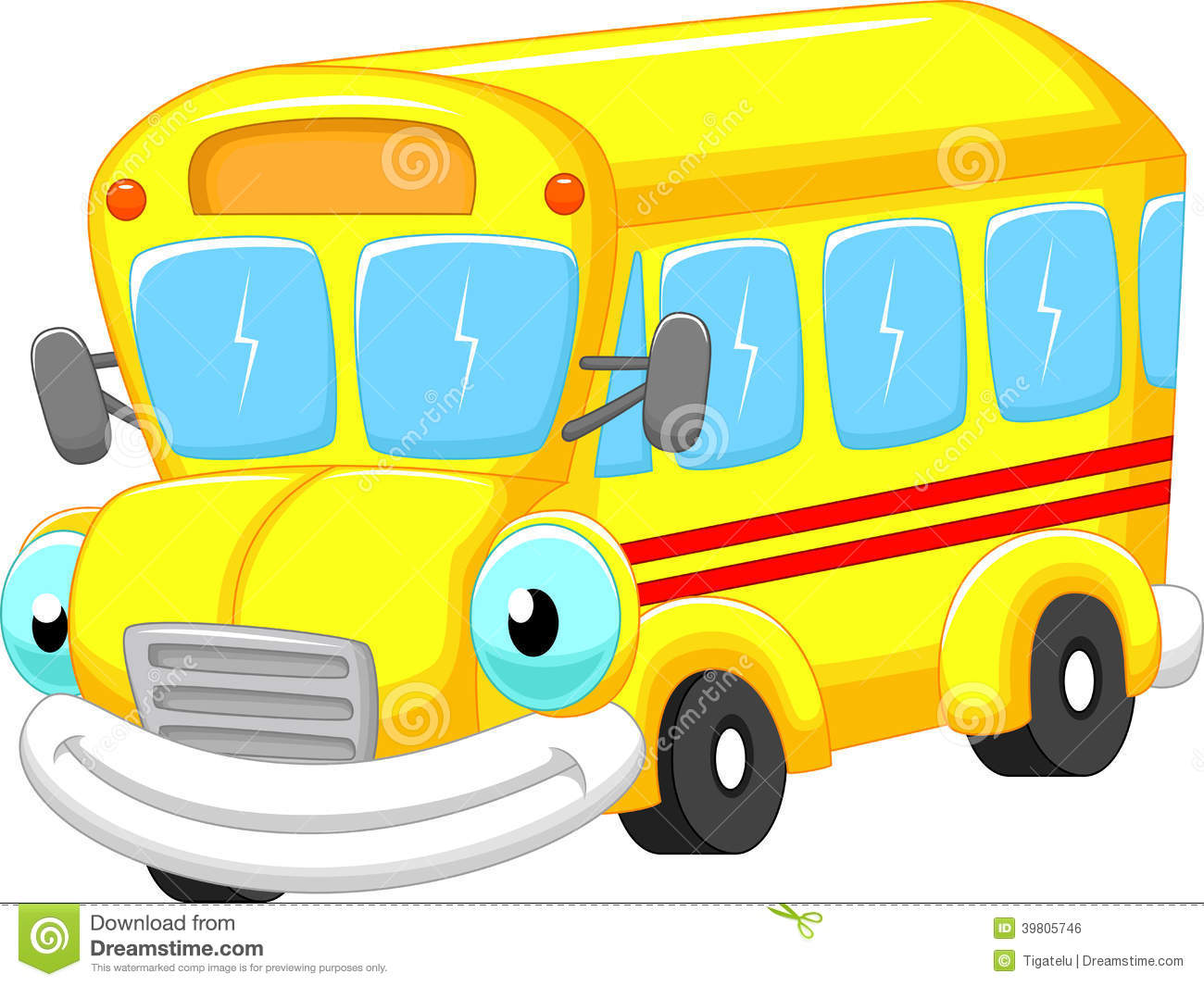 Cartoon School Bus