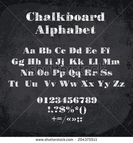 Chalkboard Font Alphabet Chalkboard Font Alphabet