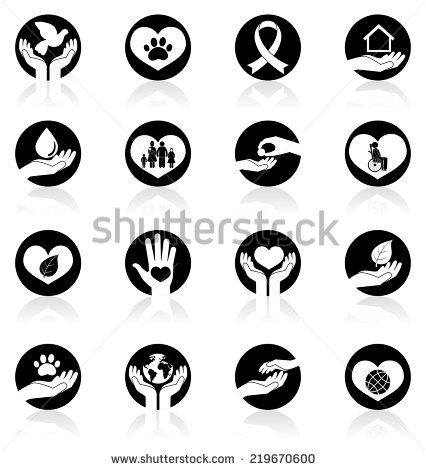 Charity and Donation Icons Set