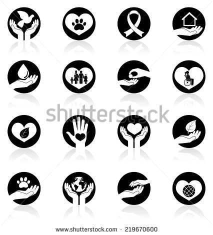Charity and Donation Icons Set Charity and Donation Icons Set