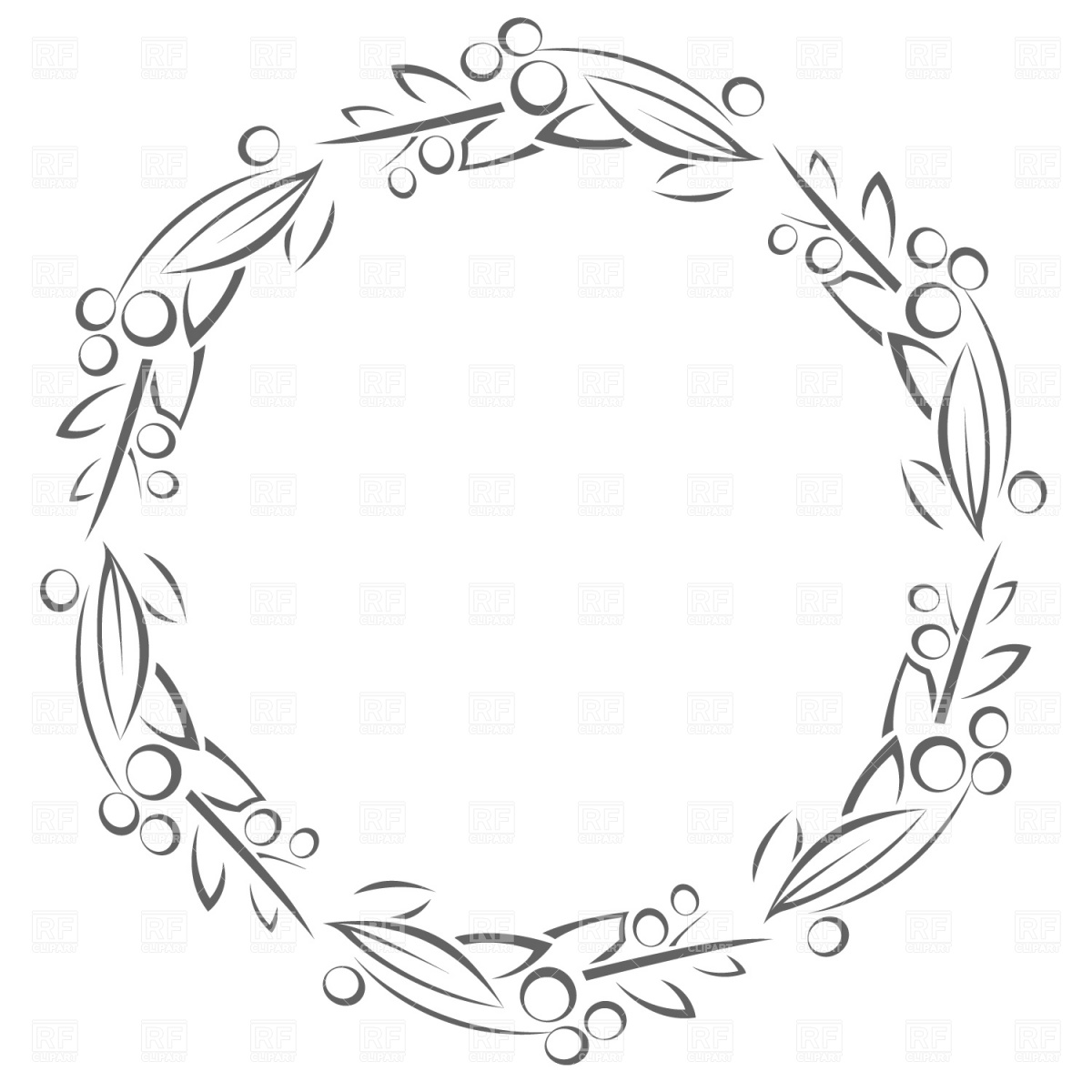 Circle Leaf Border Clip Art Free