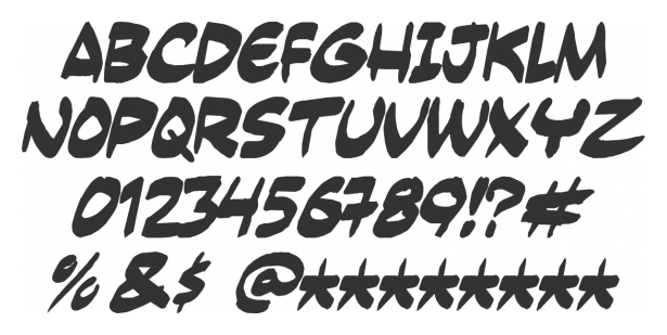 Comic Book Fonts Action Words