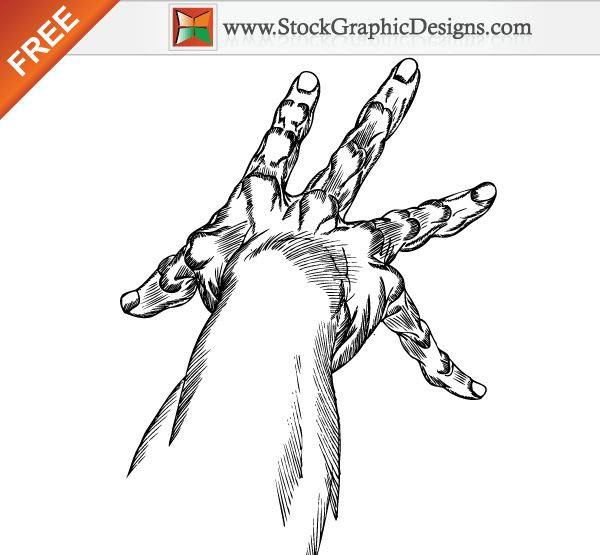 Drawn Hand Vector Art Free