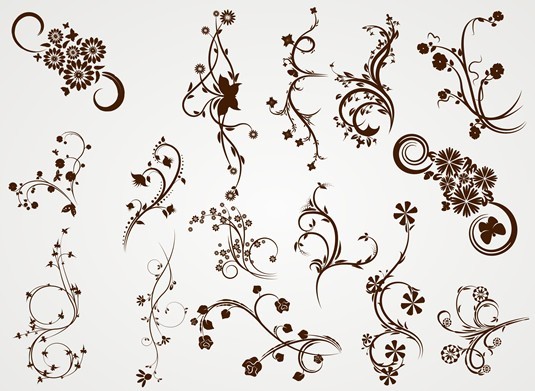 Elegant Floral Vector Patterns