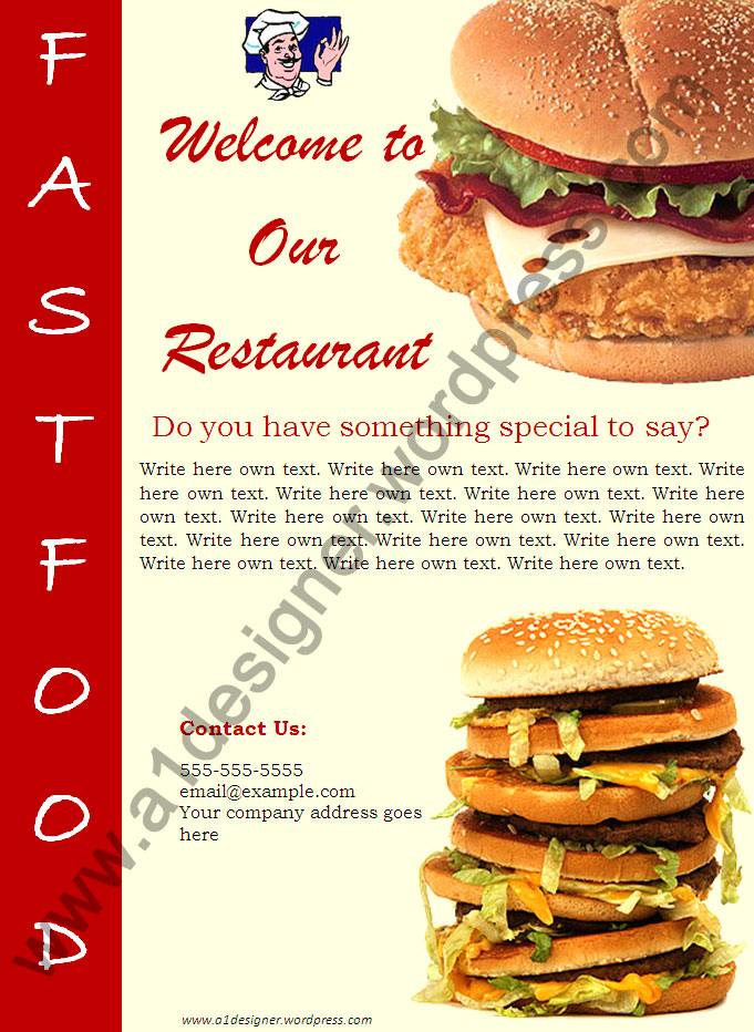 Fast Food Flyer Fast Food Flyer