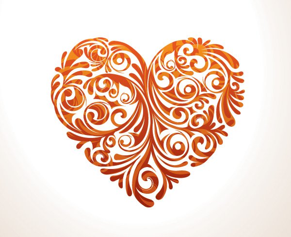 Floral Heart Vector Graphic Free