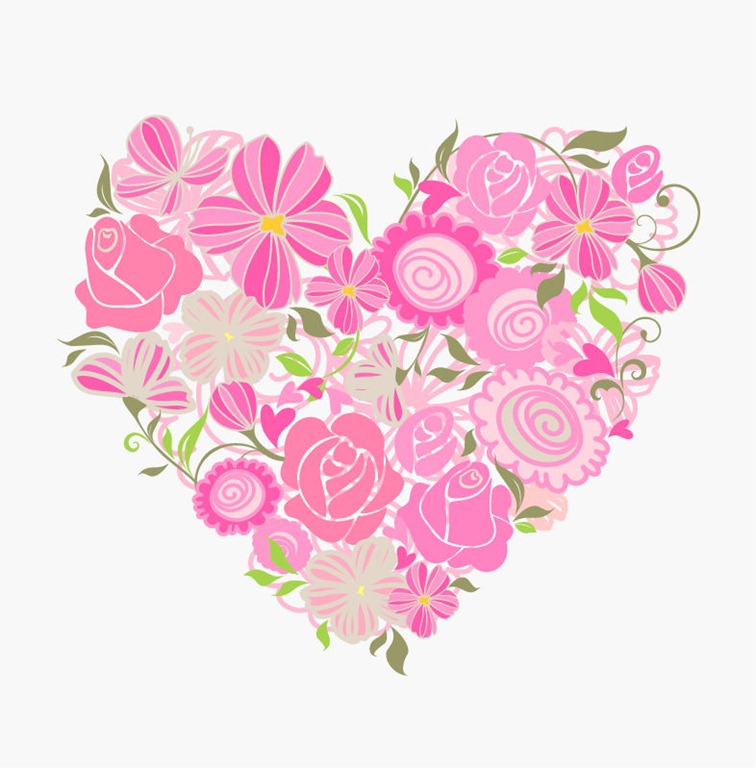 Floral Heart Vector Graphic Free