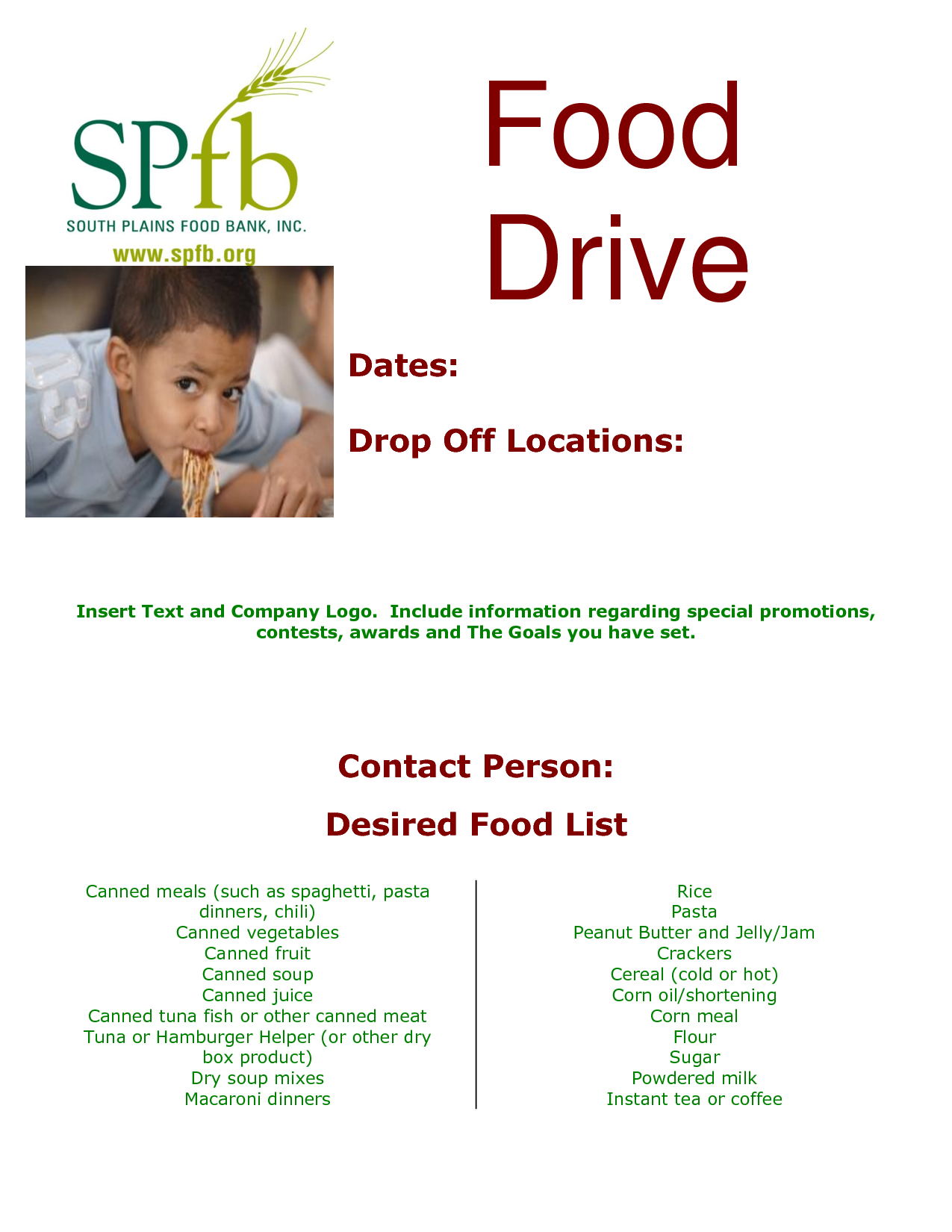 Food Pantry Flyer Templates