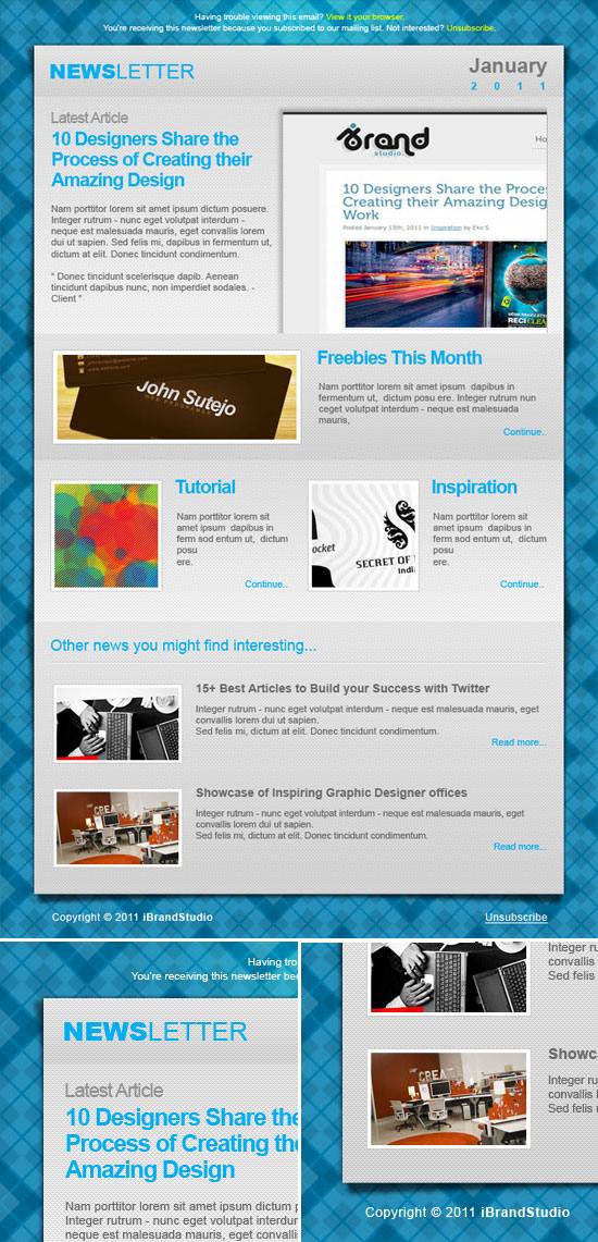 Free Email Newsletter Templates Free Email Newsletter Templates