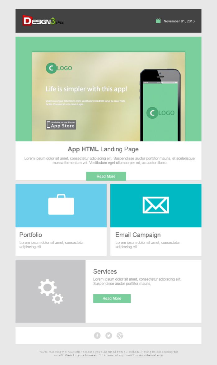 Free Email Template Design Free Email Template Design