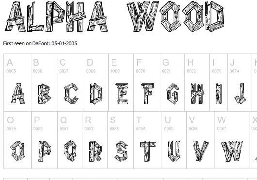 Free Font That Looks Like Wood