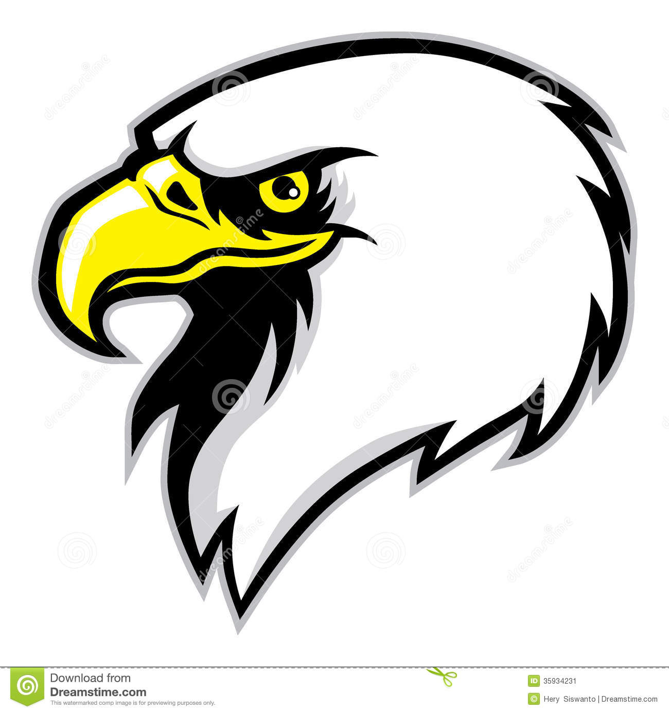 Free Mascot Eagle Head Clip Art