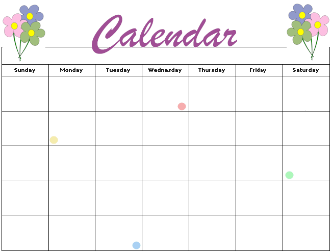 Free Printable Calendar Templates Free Printable Calendar Templates