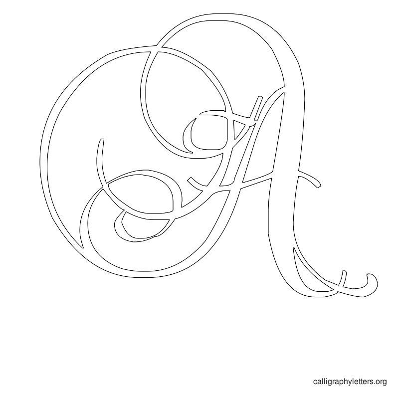 Free Printable Calligraphy Letter Stencils