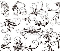 Free Vector Swirls Brushes Photoshop