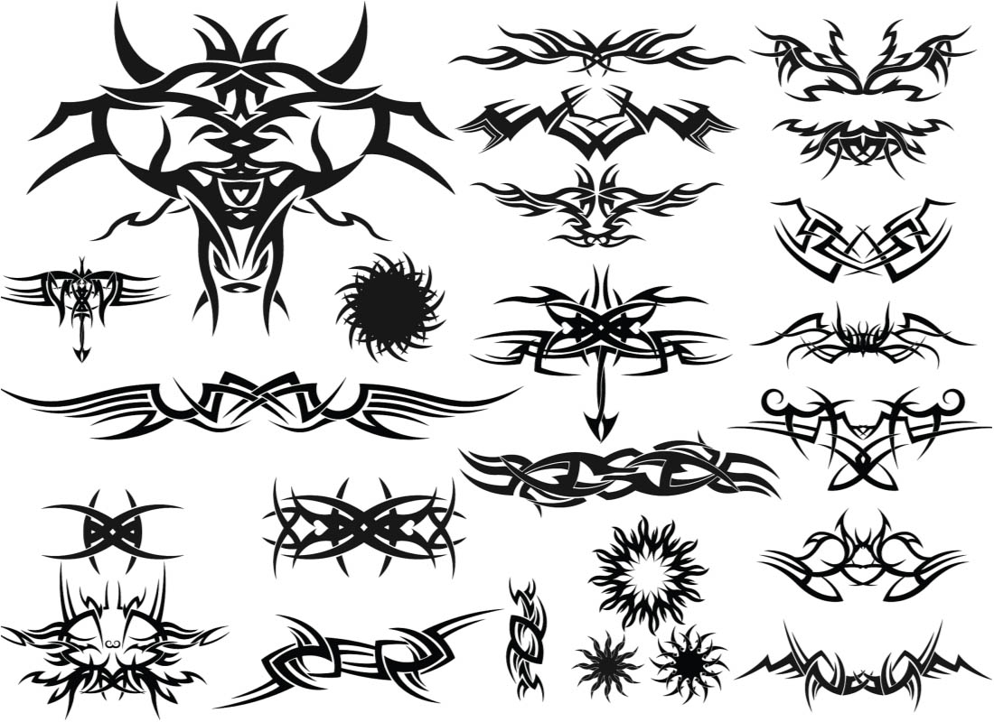 Free Vector Tribal Tattoo Designs