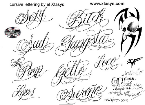 8 Gangster Cursive Fonts Images