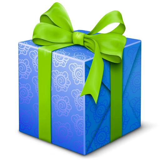 Gift Present Icon Blue