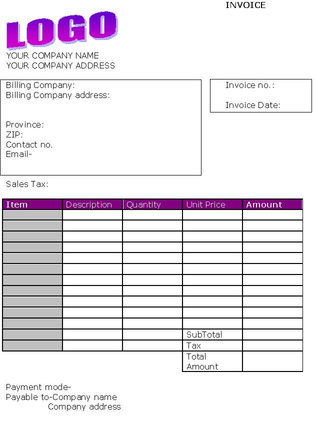 Graphic Design Invoice Template