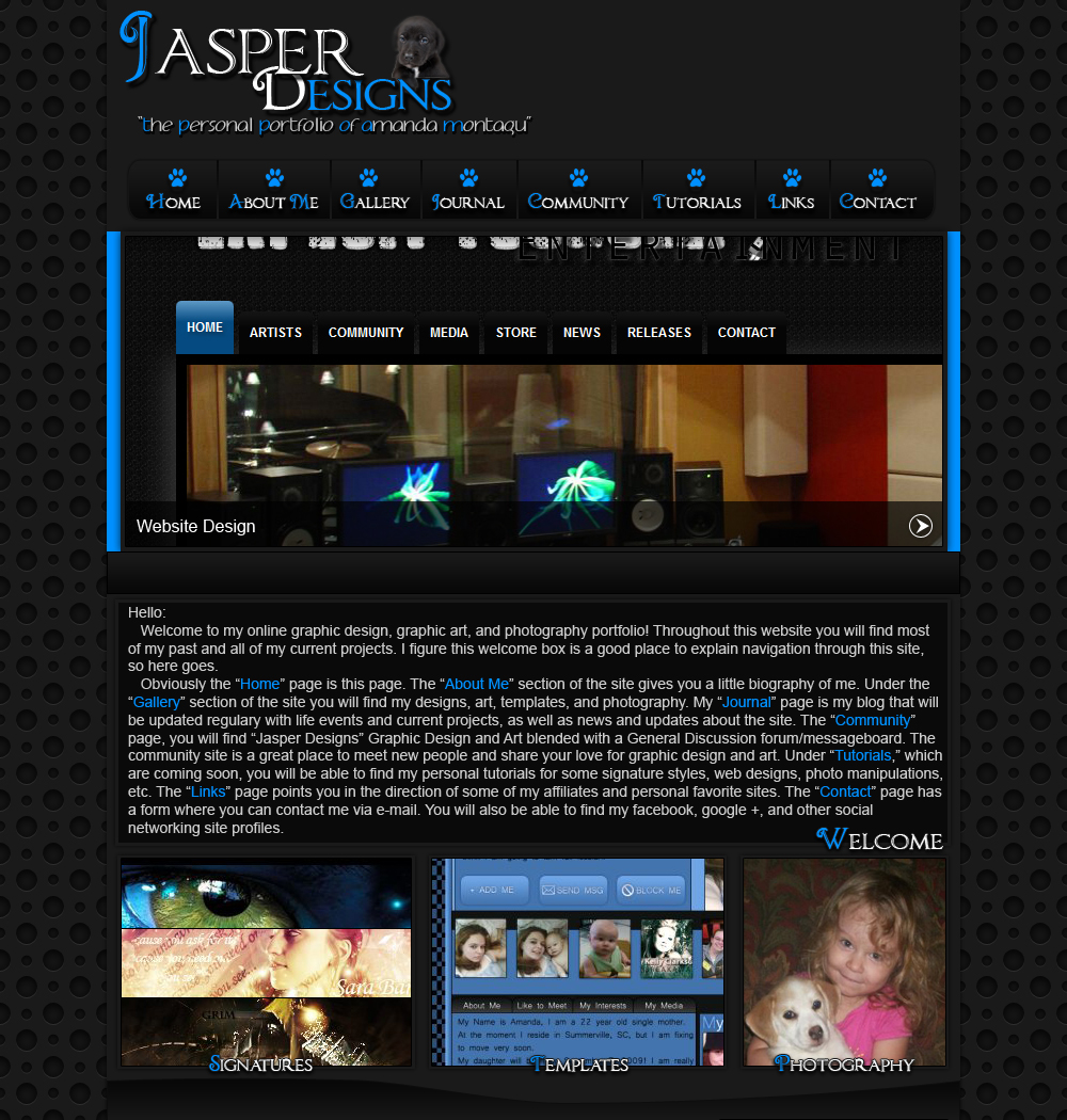 Graphic Design Portfolio Website Templates