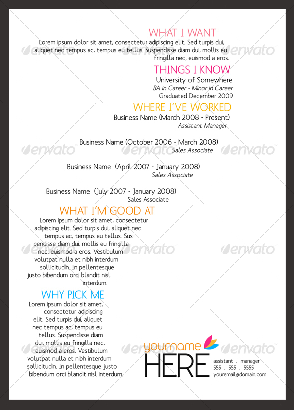 Graphic Design Resume Cover Letter Template