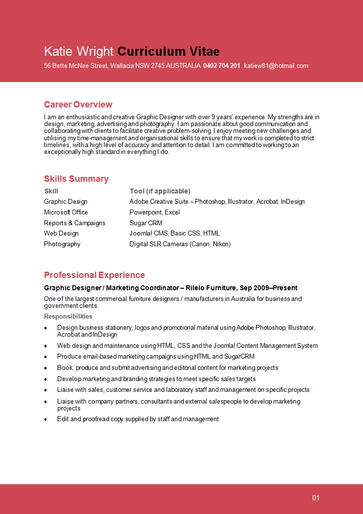 Graphic Design Resume Sample Graphic Design Resume Sample