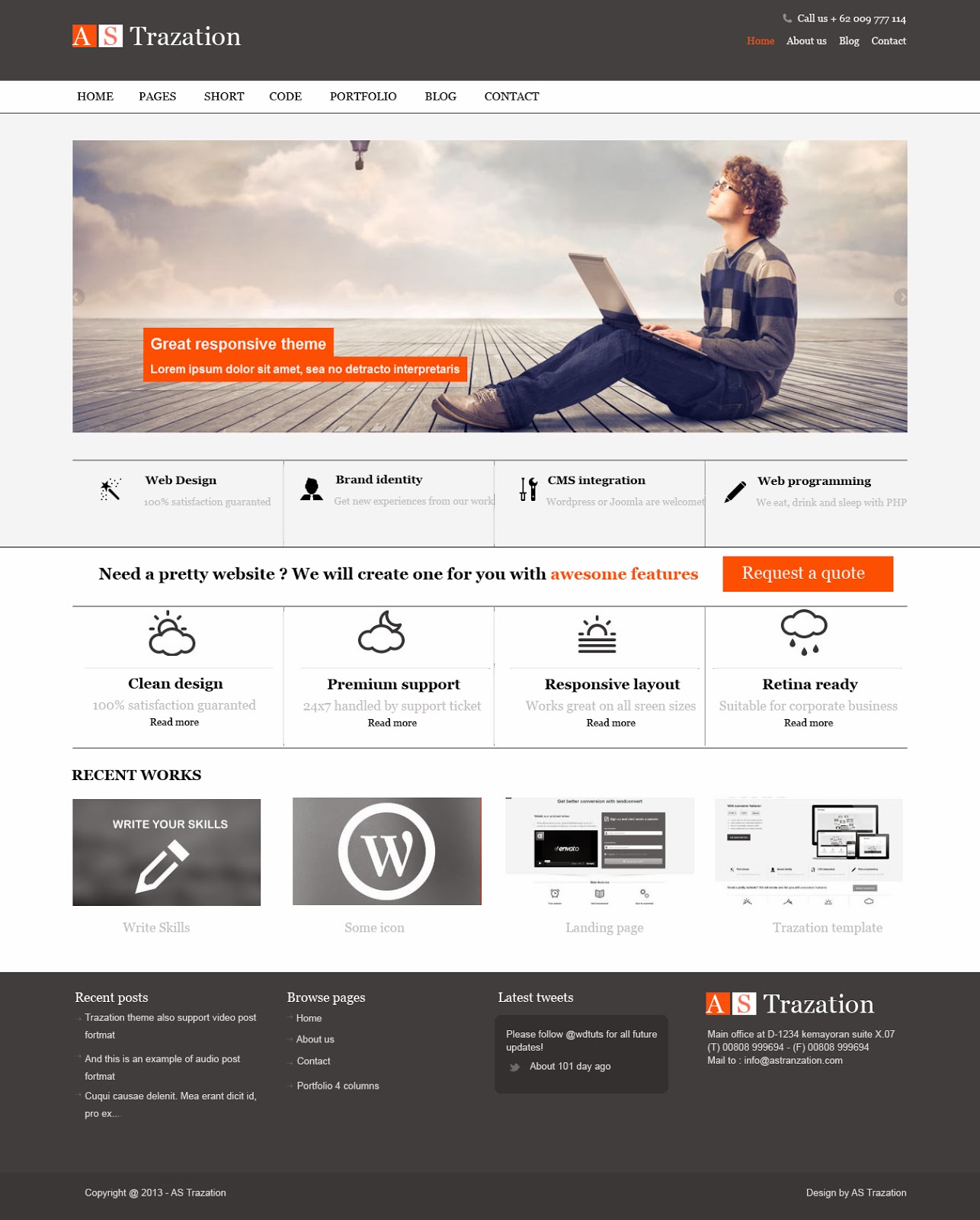 Graphic Design Website Template