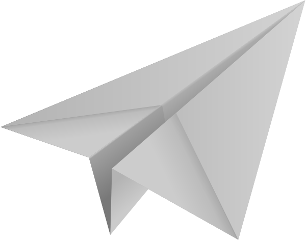 Gray Paper Airplane Icon