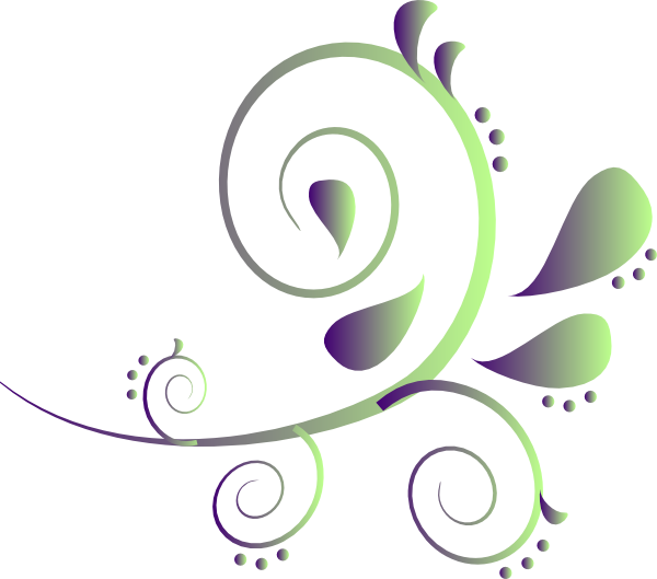 Green Paisley Border Clip Art