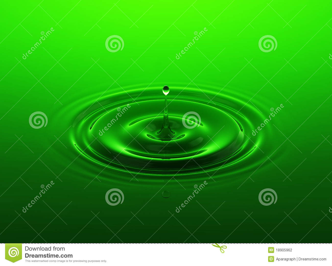 Green Water Drop