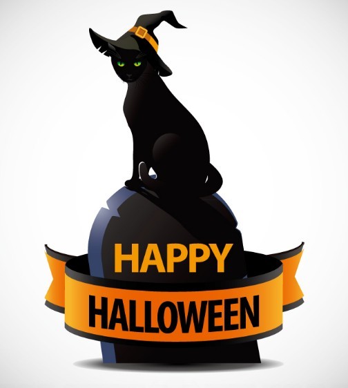 Halloween Black Cat Vector Images Free