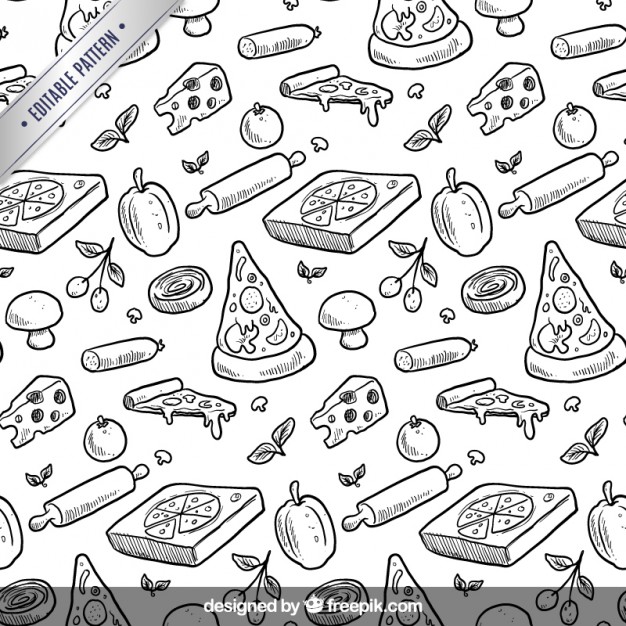 Hand Drawn Pizza