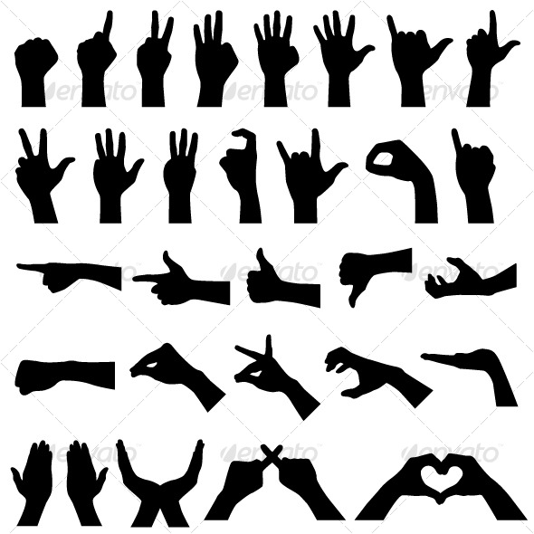 Hand Gesture Silhouette